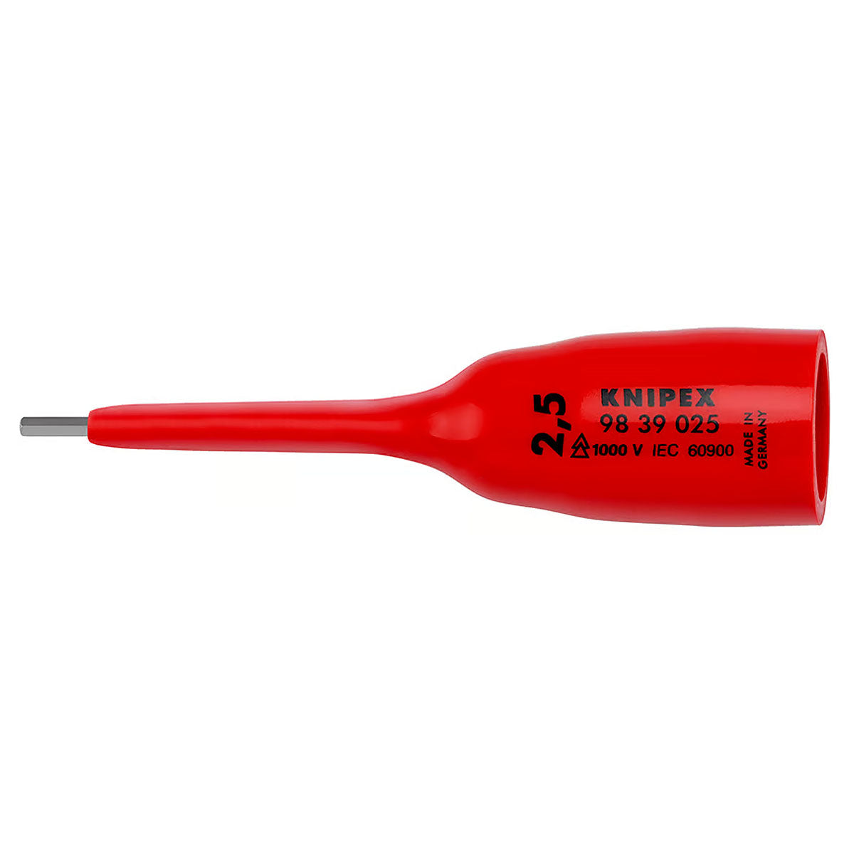 Mũi vặn vít đầu lục giác KNIPEX cách điện 1000V, kích thước từ 2.5mm - 8mm, gắn đầu siết bu lông cốt 3/8 inch