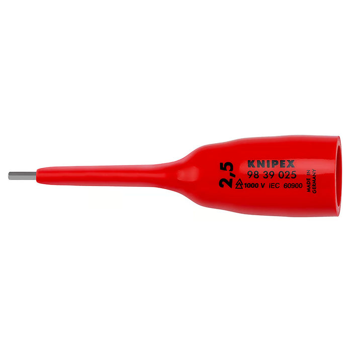 Mũi vặn vít đầu lục giác KNIPEX cách điện 1000V, kích thước từ 2.5mm - 8mm, gắn đầu siết bu lông cốt 3/8 inch
