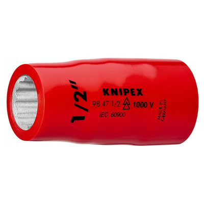 Đầu tuýp 12 cạnh hệ inch, cách điện 1000V KNIPEX cốt 1/2 inch, kích thước từ 1/2 inch - 1 inch