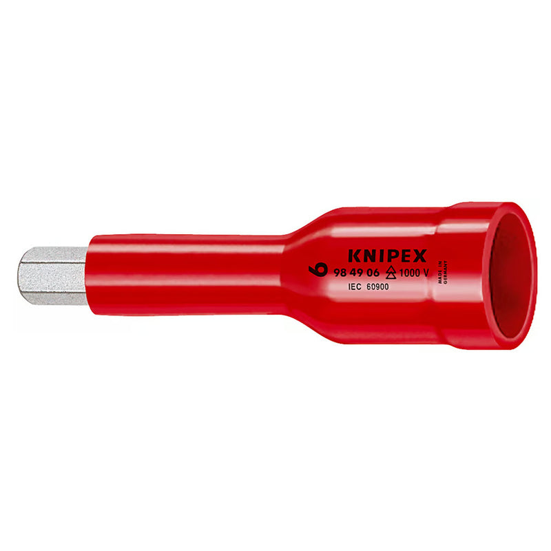 Mũi vặn vít đầu lục giác KNIPEX cách điện 1000V, kích thước từ 5mm - 8mm, gắn đầu siết bu lông cốt 1/2 inch