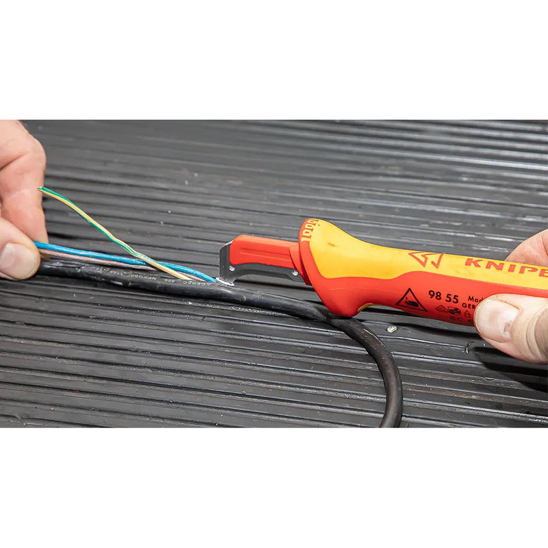 Dao rọc cáp KNIPEX 98 55 cách điện 1000V chiều dài lưỡi 38mm