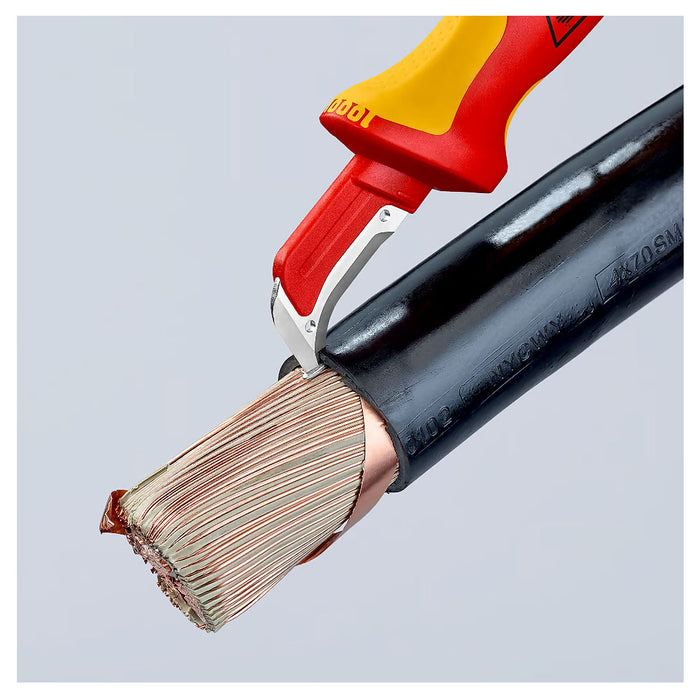 Dao rọc cáp KNIPEX 98 55 cách điện 1000V chiều dài lưỡi 38mm