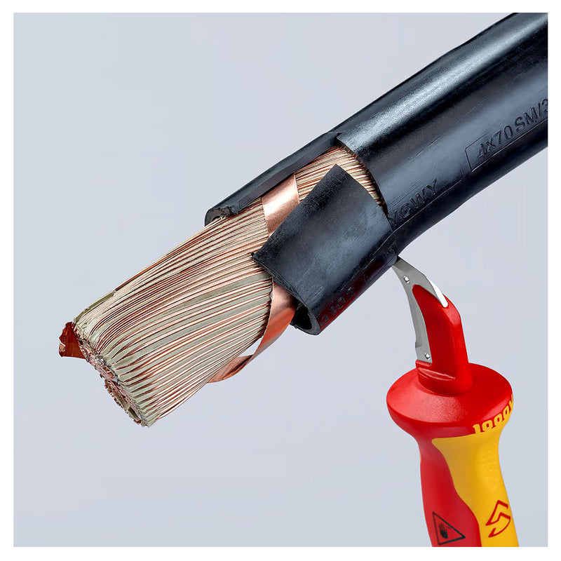 Dao rọc cáp KNIPEX 98 55 cách điện 1000V chiều dài lưỡi 38mm