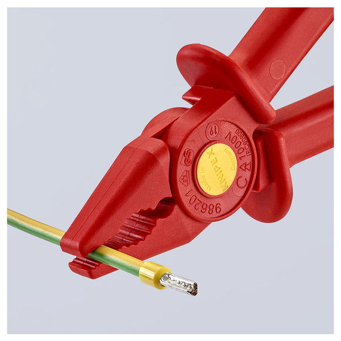 Kìm bằng chất liệu nhựa KNIPEX 98 62 01 cách điện 1000V, chiều dài 180mm