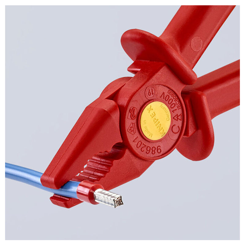 Kìm bằng chất liệu nhựa KNIPEX 98 62 01 cách điện 1000V, chiều dài 180mm