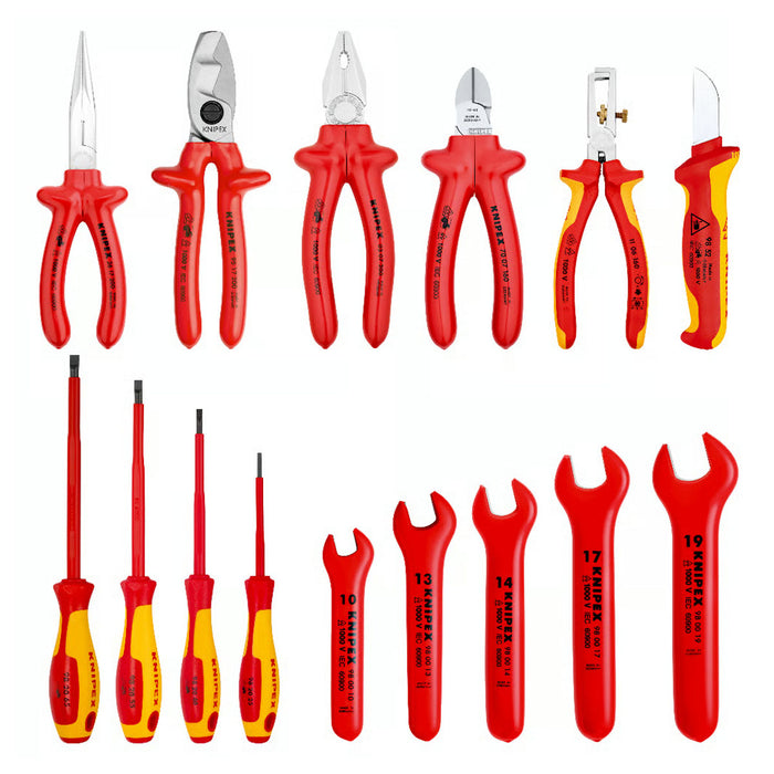 Bộ dụng cụ cách điện 1000V 15 chi tiết KNIPEX 98 99 13