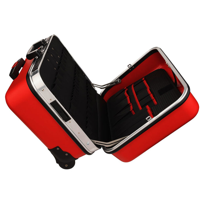 Vali chứa dụng cụ cở lớn, có tay nắm kéo BIG Twin Move RED KNIPEX 98 99 15 LE chất liệu nhựa ABS, khung viền nhôm