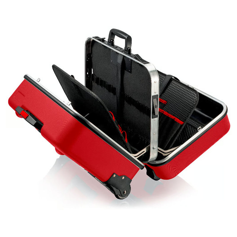 Vali chứa dụng cụ cở lớn, có tay nắm kéo BIG Twin Move RED KNIPEX 98 99 15 LE chất liệu nhựa ABS, khung viền nhôm