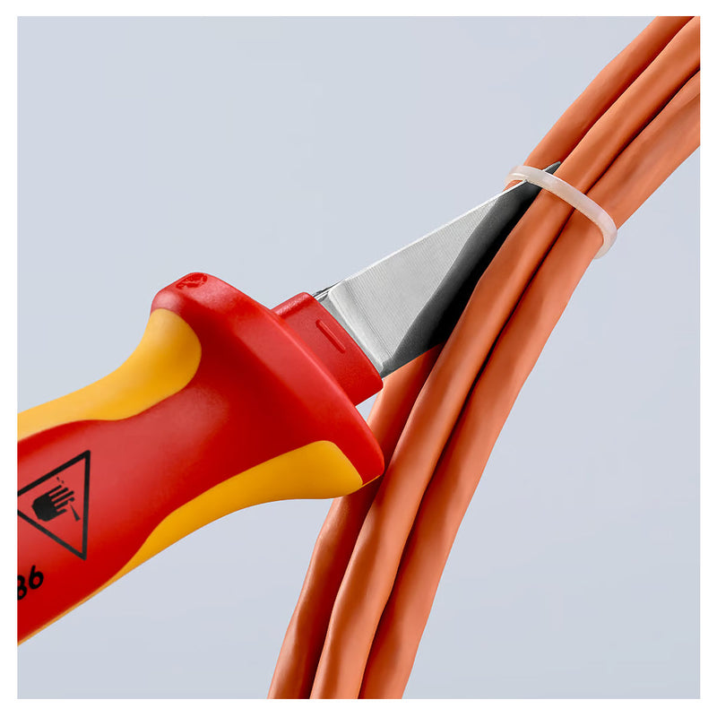 Dao rọc cáp KNIPEX cách điện 1000V chiều dài lưỡi 50mm