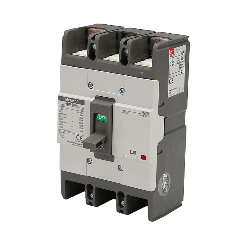 Cầu dao tự động MCCB 2P LS, tải danh định từ 5A ~ 400A, dòng cắt từ 25kA - 85kA