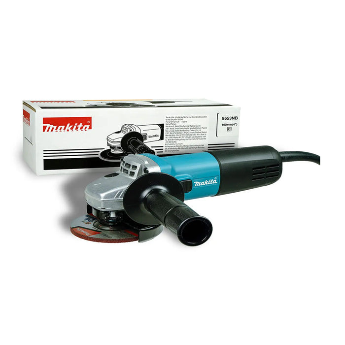 Máy mài góc Makita 9553NB công suất 710W đường kính lưỡi 100mm, công tắc trượt