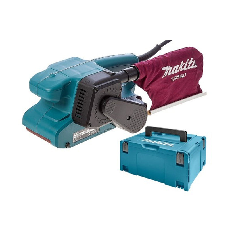 Máy chà nhám băng Makita 9910 công suất 650W, kích thước băng nhám 76 x 457mm