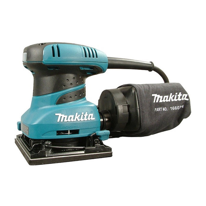Máy chà nhám rung Makita BO4555 công suất 200W,  kích thước đế nhám 112 x 102mm,