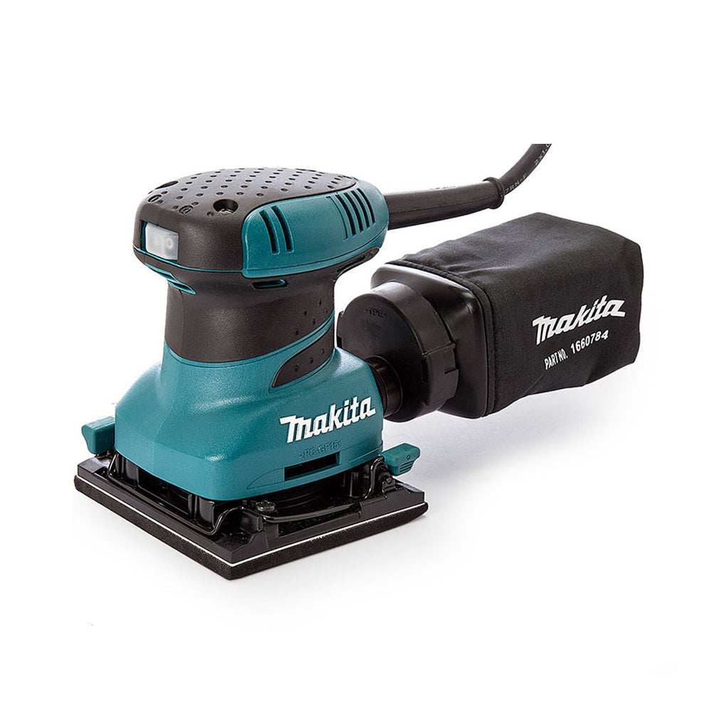 Máy chà nhám rung Makita BO4556 công suất 200W, kích thước đế nhám 112 x 102mm