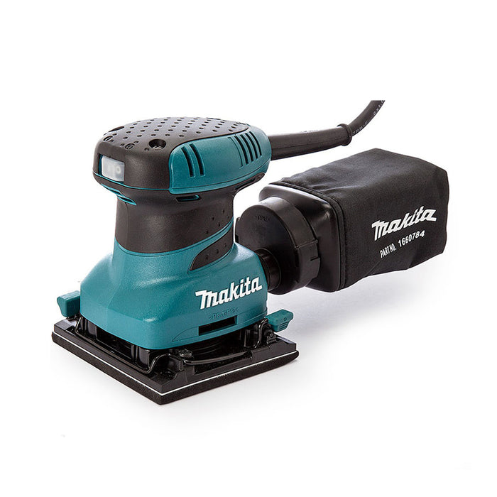 Máy chà nhám rung Makita BO4556 công suất 200W, kích thước đế nhám 112 x 102mm