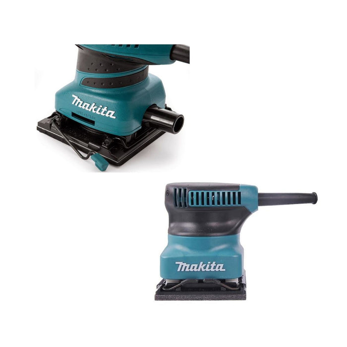 Máy chà nhám rung Makita BO4556 công suất 200W, kích thước đế nhám 112 x 102mm