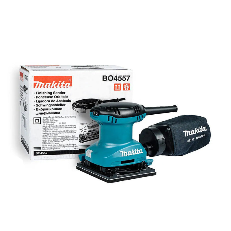 Máy chà nhám rung Makita BO4557 công suất 180W kích thước đế nhám 112 x 102mm