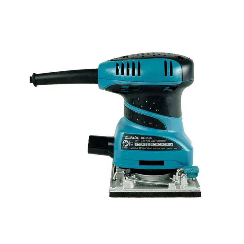 Máy chà nhám rung Makita BO4558 công suất 200W, kích thước đế nhám 112 x 102mm