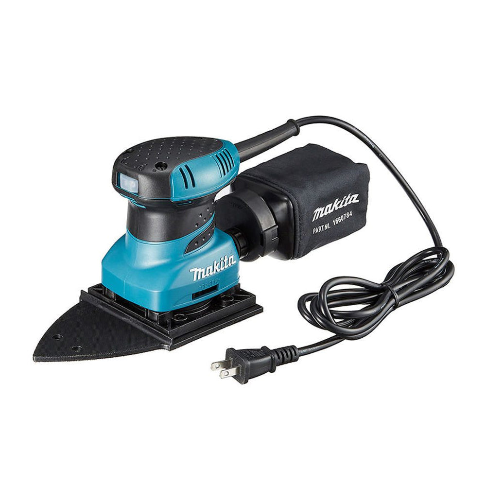 Máy chà nhám rung Makita BO4565 công suất 200W, kích thước đế nhám 112 x 190mm