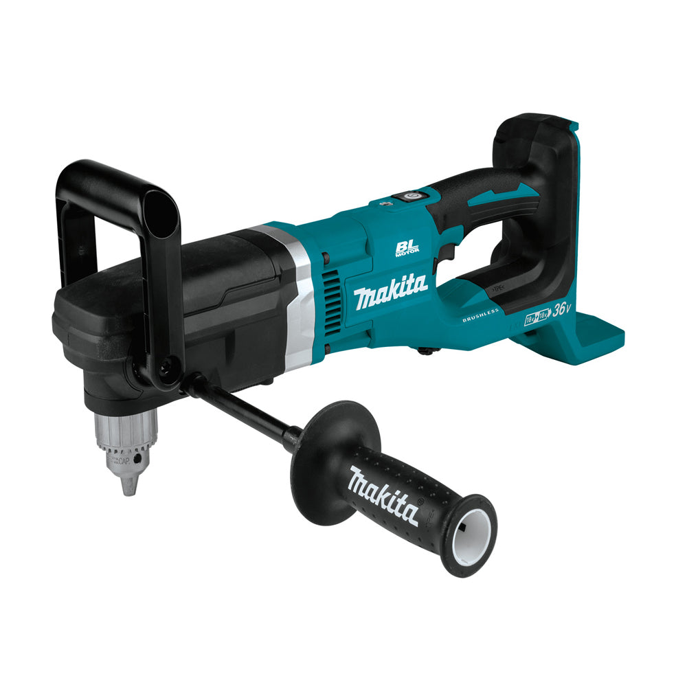 Máy khoan góc Makita DDA460, dùng Pin 18V x2 LXT đầu khoan có khóa 13mm, công nghệ tự động điều tốc ADT