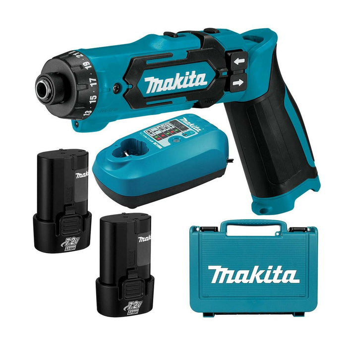 Máy vặn vít gập Makita DF012D dùng Pin 7.2V, đuôi lục giác 6.35mm (1/4 inch)