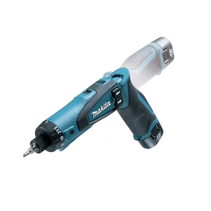 Máy vặn vít gập Makita DF012D dùng Pin 7.2V, đuôi lục giác 6.35mm (1/4 inch)