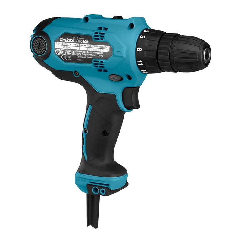 Máy khoan gỗ thép Makita DF0300 công suất 320W, đầu kẹp 10mm