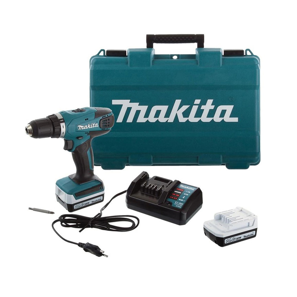 Máy khoan Makita DF347D dùng Pin 14.4V đầu kẹp 10mm