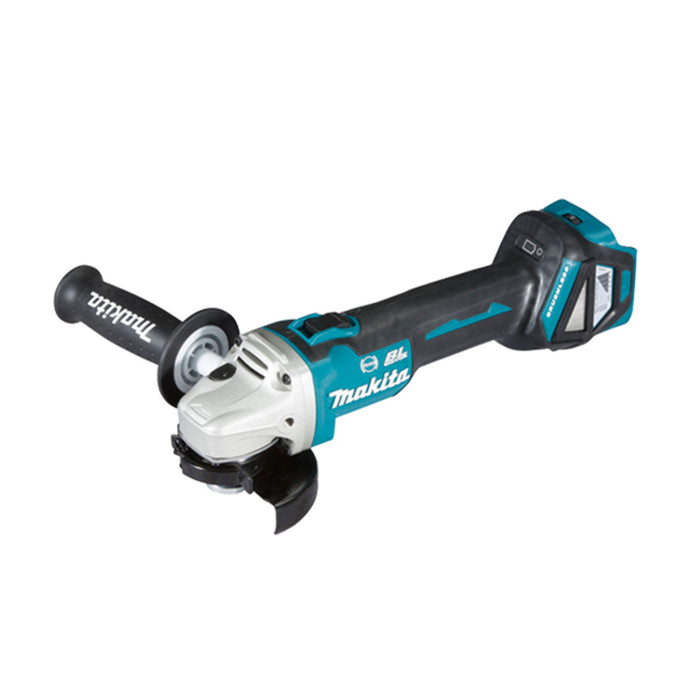 Máy mài góc Makita DGA413 dùng pin 18V LXT, đường kính lưỡi 100mm, công tắc trượt, công nghệ ADT, AFT