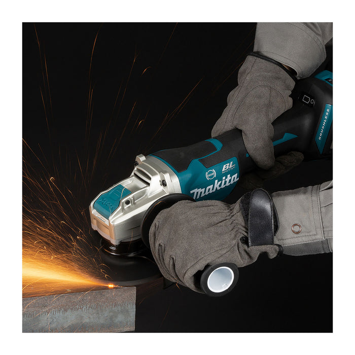 Máy mài góc Makita DGA519 dùng pin 18V LXT, đường kính lưỡi 125mm, công tắc bóp, công nghệ tháo lưỡi nhanh X-Lock, ADT, AFT