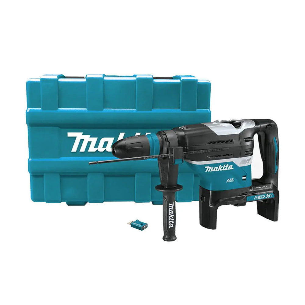 Máy khoan bê tông Makita DHR400 dùng Pin 18V x2 LXT, cỡ mũi 40mm, đuôi gài SDS-Max công nghệ AWS, AFT, AVT