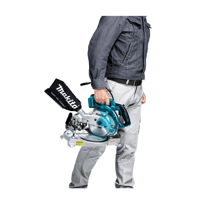 Máy cưa đa góc Makita DLS600 dùng Pin 18V LXT, đường kính lưỡi cắt 165mm, công nghệ ADT, DXT