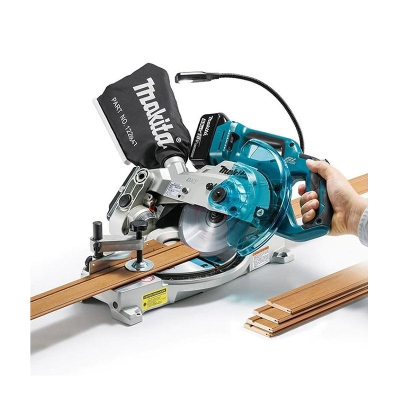 Máy cưa đa góc Makita DLS600 dùng Pin 18V LXT, đường kính lưỡi cắt 165mm, công nghệ ADT, DXT