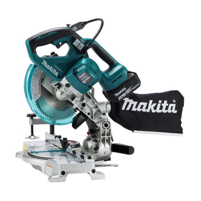 Máy cưa đa góc Makita DLS600 dùng Pin 18V LXT, đường kính lưỡi cắt 165mm, công nghệ ADT, DXT