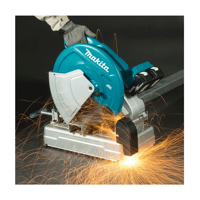 Máy cắt kim loại Makita DLW140 dùng Pin 18V x2 LXT, công suất 1,300W đường kính lưỡi 355mm