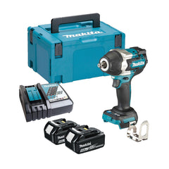 DTW700RTJ: Thân máy + Sạc nhanh(DC18RC), 2 pin 5.0Ah(BL1850B) + Thùng Makpac số 3(821551-8)