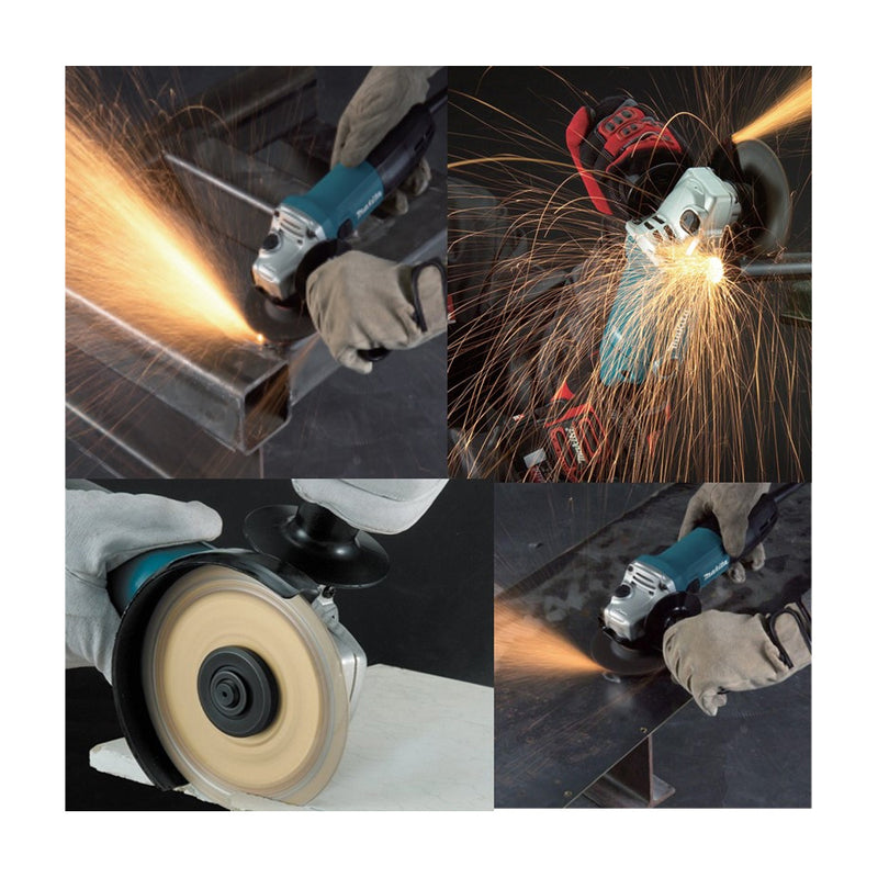 Máy mài góc Makita GA4030R đường kính lưỡi 100mm công suất 720W, công tắc trượt, tính năng chống khởi động lại