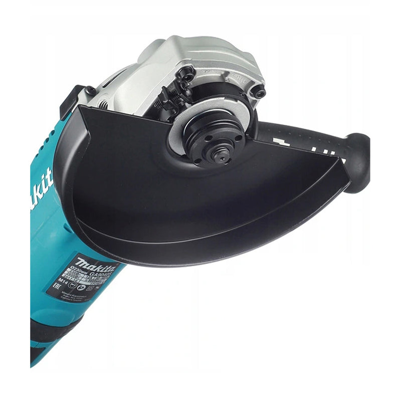 Máy mài góc Makita GA9030R, đường kính lưỡi 230mm, công suất 2400W, công tắc bóp, có chức năng xoay trục thân máy