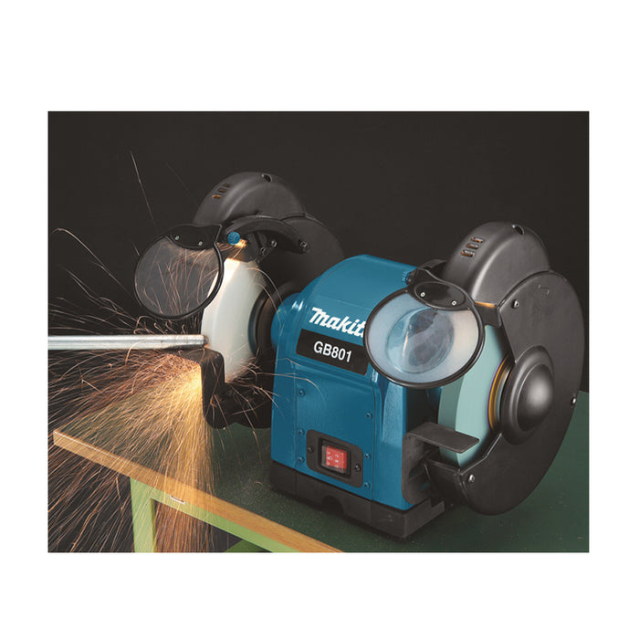 Máy mài 2 đá Makita GB801, đường kính đá mài 205mm, công suất 550W