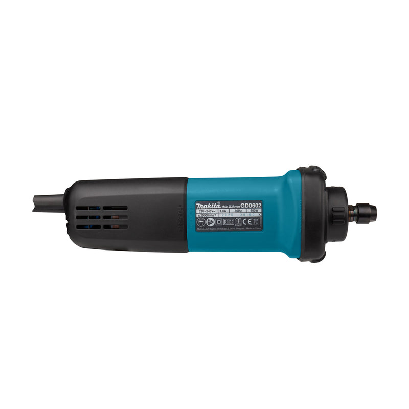 Máy mài khuôn Makita GD0602, công suất 400W chấu bóp 8mm, loại nòng ngắn, công tắc trượt