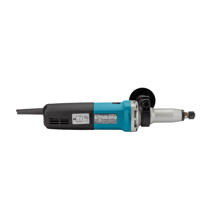 Máy mài khuôn Makita GD0800C công suất 750W, chấu bóp 8mm loại nòng dài, công tắc trượt