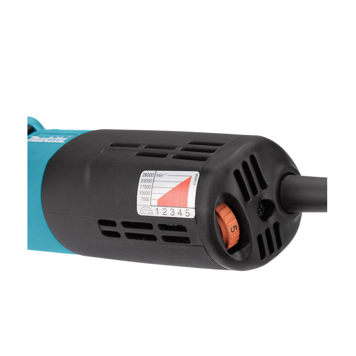 Máy mài khuôn Makita GD0800C công suất 750W, chấu bóp 8mm loại nòng dài, công tắc trượt