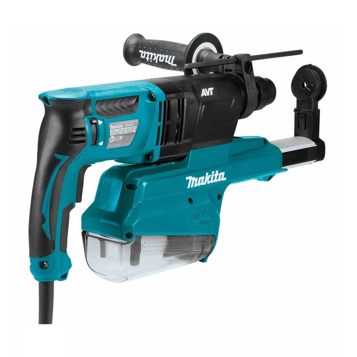 Máy khoan bê tông 3 chức năng Makita HR2650 công suất 800W, khả năng 26mm, đi kèm hệ thống hút bụi