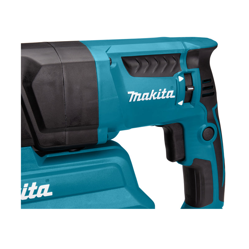Máy khoan bê tông 3 chức năng Makita HR2652 công suất 800W, đuôi gài SDS-Plus, đi kèm hệ thống hút bụi
