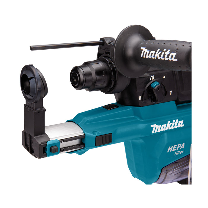 Máy khoan bê tông 3 chức năng Makita HR2652 công suất 800W, đuôi gài SDS-Plus, đi kèm hệ thống hút bụi