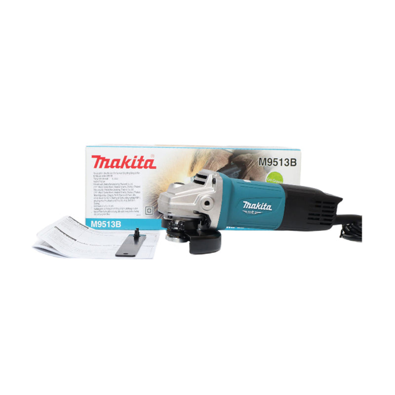 Máy mài góc Makita M9513B (MT971) công suất 850W, đường kính lưỡi 100mm công tắc tắc đuôi