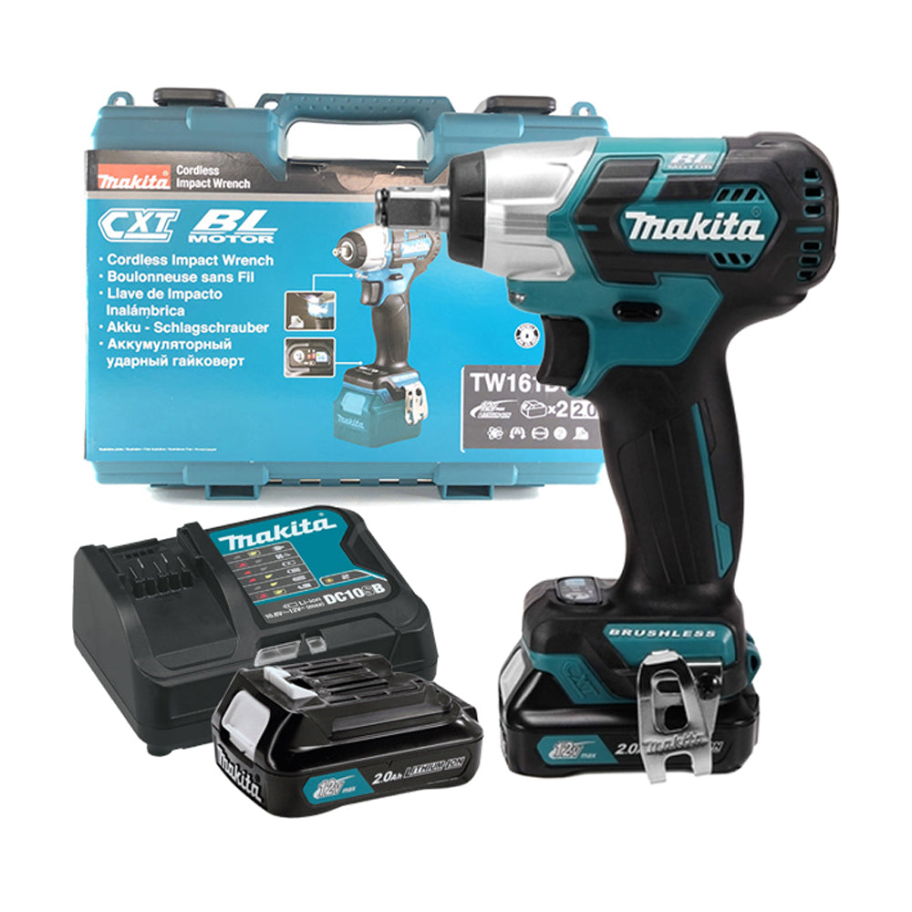 Máy siết bu lông Makita TW161D dùng Pin 12Vmax CXT, cốt 1/2 inch