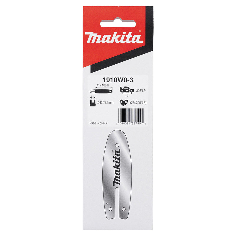 Lam xích Makita 1910W0-3 chiều dài 100mm, độ dày rãnh lam 1.1mm, bước xích .325"LP