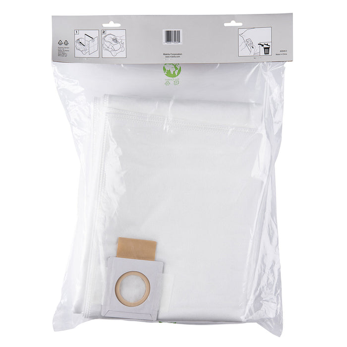 Bộ 5 túi lọc bụi bằng vải dệt Makita 1910Y4-9 dung tích 35 lít dùng cho máy VC006GM