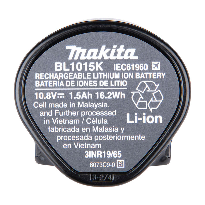 Pin 10.8V Li-Ion dung lượng 1.5Ah Makita BL1015K mã số 1913U9-9